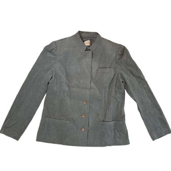 Abe Schrader Jackets & Blazers - Abe Schrader Vintage 70s Gray Ultra Suede Blazer Jacket Size 8 Women’s ILGWU